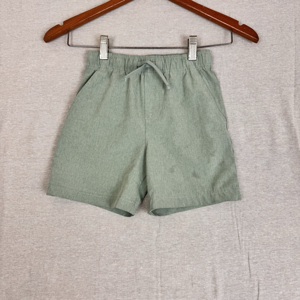 Tommy Bahama Active boys Athletic Shorts  green Elastic Waist Drawstring  5/6